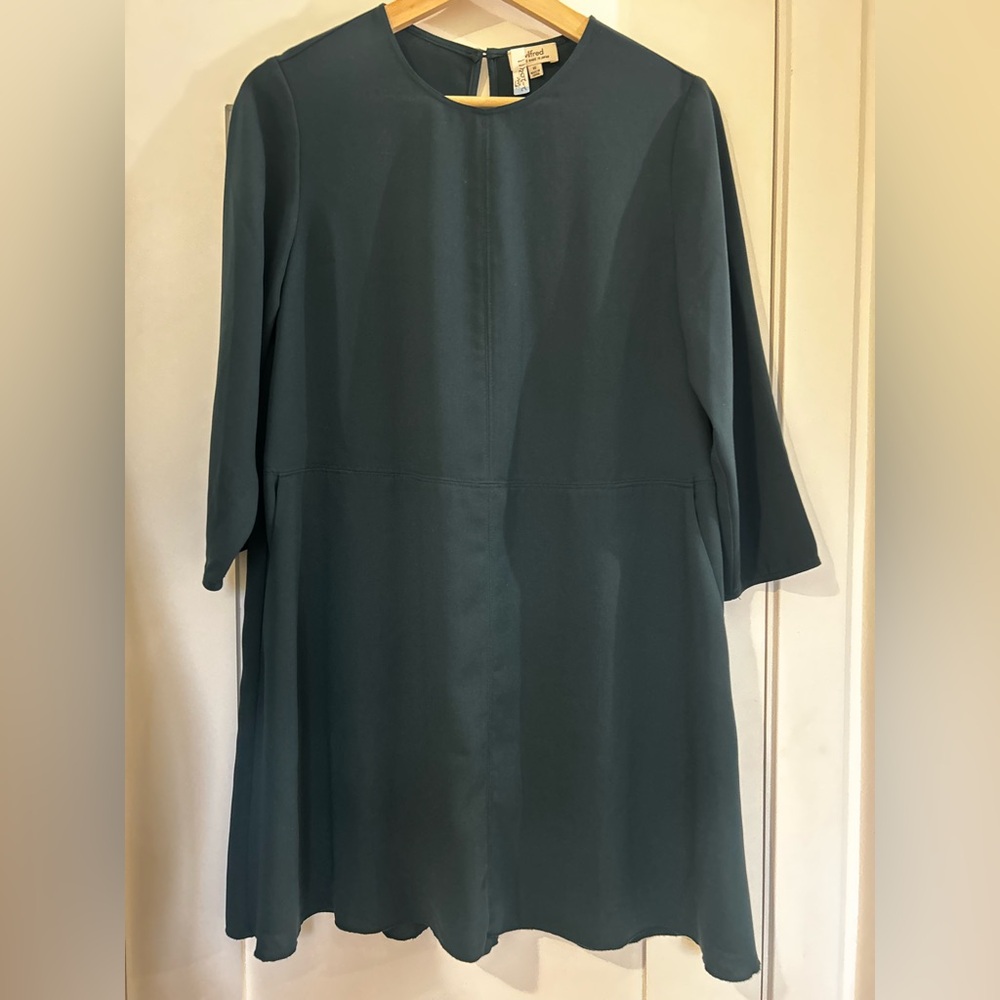 Lined Wilfred Emerald Green Long Sleeve Dress